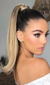sleek high pony tail