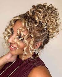 curly updo hairstyle